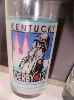 Vintage Glass Glasses Kentucky Derby Bar Mint Julep Lot Frost Horse