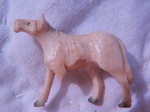 NoResrv 1880 1900s TINY BONE ANTIQUE DOLL MOOSE TOY for ALL BISQUE