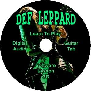 def leppard guitar tab lesson software cd 54 songs