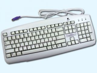 New Logitech Y SU45 104 Key Deluxe PS2 Keyboard White