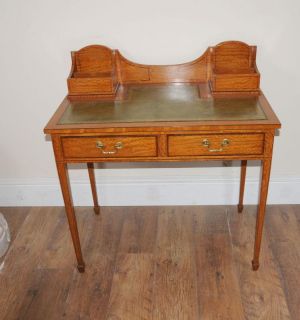 Pair Antique Edwardian Writing Desks Tables Bureau