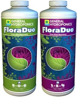 new general hydroponics floraduo part a b 1 quart bottles