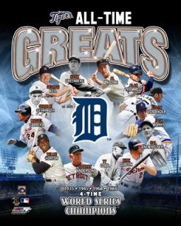 Detroit Tigers ALL TIME GREATS (13 Legends 4 World Series) Premium