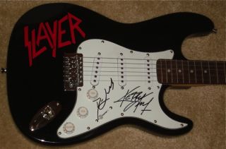 SLAYER AUTOGRAPHED GUITAR (KERRY KING & DAVE LOMBARDO) W/ PROOF
