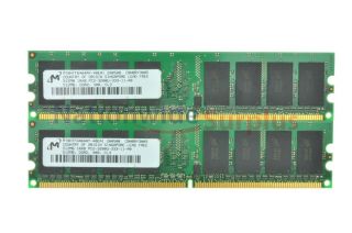 Micron 1GB 2x512MB Desktop PC Memory DDR2 PC2 3200U 400MHz