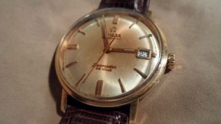 Vintage Omega Automatic Seamaster DeVille Gold Cap and Stainless Steel