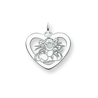 Tigger by Disney in Heart Pendant Charm Sterling Silver