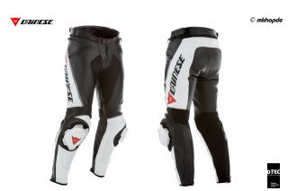 New Dainese Delta Pro Pelle Leather Pants Black White Size EU 56 US 46