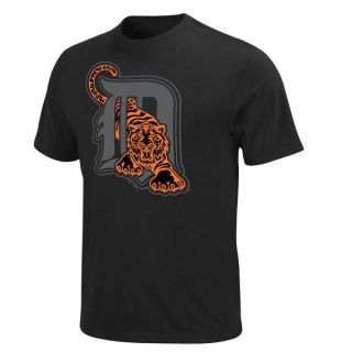 Detroit Tigers Majestic Black on Black T Shirt