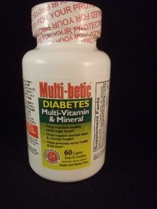 60 Multi Betic Diabetes Multi Vitamin Mineral Maintain Sugar Levels