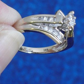Keepsake Diamond Marquise Ring 14k White Gold With 1 4 Carat Diamonds