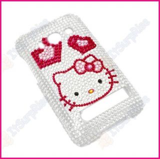 Bling Diamond Kitty Hearts Full Hard Case Cover for HTC EVO 4G Sprint