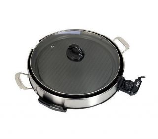 Deni Non Stick 14 Inch Round Grill with Removable Plate and Lid