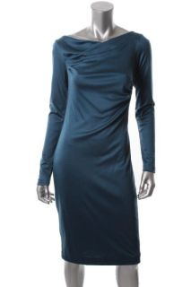 Diane Von Furstenberg New Alora Bis Blue Wool Wear to Work Dress 8