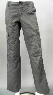 Dockers Misses Womens Cotton Cargo Pants Sz 4 Dark Gray Solid Sale