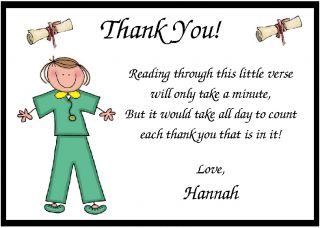 Personalized Doctor Graduation Thank You Cards