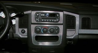 Dodge RAM 1500 2500 Interior Wood Carbon Fiber Dash Trim Kit 2003 2004