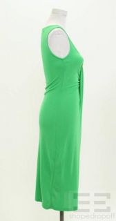 DVF Diane Von Furstenberg Green Draped Knit Sleeveless Dress Size 0