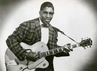 bo diddley poster 1950 s playing gretsch guitar rare