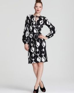 Diane von Furstenberg NEW Nove Black White Printed Wrap Wear to Work