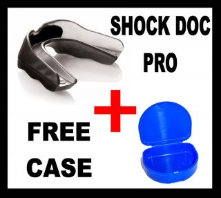 Shock Doctor Mouth Guard PRO black + Basic Case FREE SHIP mma mouth