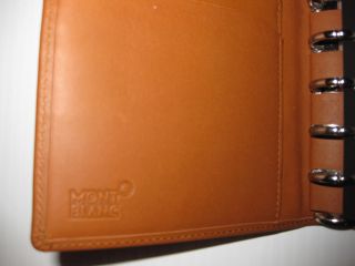 Mont Blanc Diaries Notes Chocolate Leather Small Organizer 9503