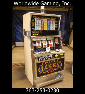 IGT Slot Machine Triple Lucky Sevens Coin Less Slot