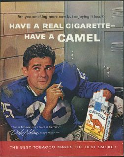 New York Giants Dick Nolan for Camel Cigarettes Ad 1960