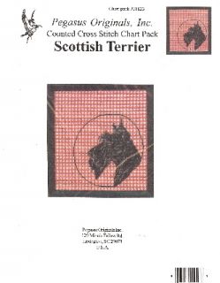 Pegasus Scottish Terrier Dog Cross Stitch