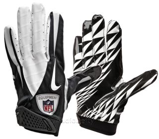  New NIKE Vapor Jet Football Receiver Skill Gloves, Black & White, Mens