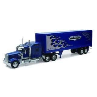  Tractor Trailer 1 32 Model Truck Model Toy Diecast Blue Flames