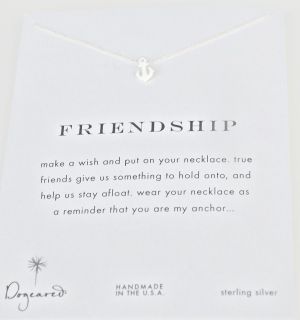 Dogeared Sterling Anchor Friendship Reminder Necklace