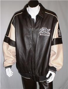 Snoop Dogg Doggy Dog SDC Leather Coat Varsity Letterman Jacket Fan