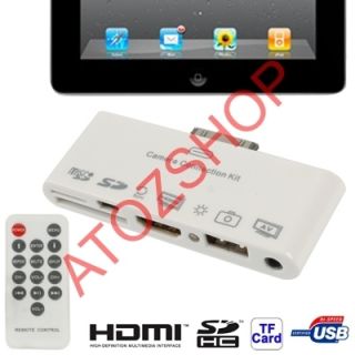  DIGITAL AV ADAPTER HDMI CAMERA CONNECTION KIT NEW IPAD 2 IPHONE IPOD