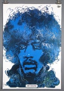 Jimi Hendrix Waldemar Swierzy Vintage 1974 Poster PSJ
