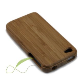 Genuine Natural Bamboo Wood Hard Shell Premium Cover Case for iPhone 4