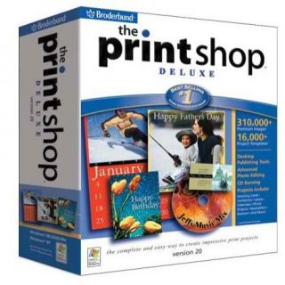 Broderbund The Print Shop 20 Deluxe   Desktop Publishing Software NEW