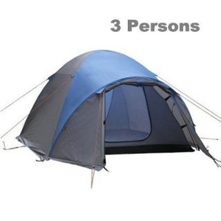 Camping Tent Mavericks Double Layer Dome Tents for 3 Persons Blue