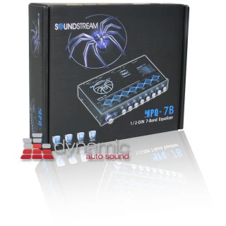 Soundstream® MPQ 7B 1 2 DIN 7 Band EQ Equalizers w Subwoofer Level