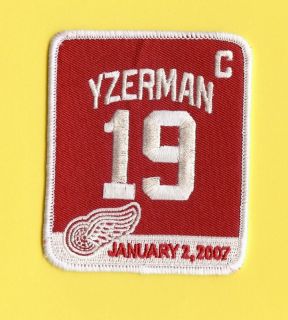 Detroit Red Wings NHL Hockey Yzerman Retirement Patch
