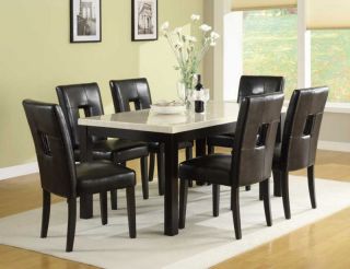  Dining Table Cut Out Back Side Chairs Dining Room Furniture Set