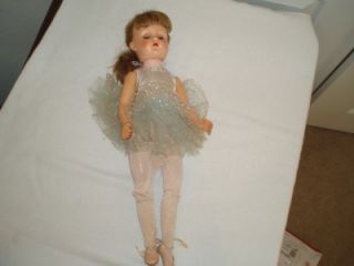 Vintage 1950s Ballerina Doll Jointed with Original Ballet Tutu and