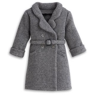 Kit American Girl Doll Wool Winter Coat Belt 2 Pcs New