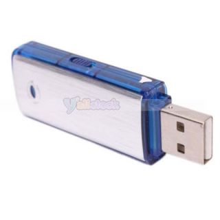 New Mini 4GB USB 2 0 Digital Voice Recorder Flash Drive Silver Disk
