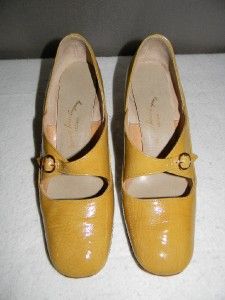  Marshall Field & Company Patent Leather Shoes Pumps Dijon Sz 7.5 N