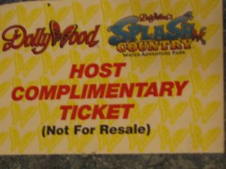 Admission Tickets to Dollywood (can be used for child or adult