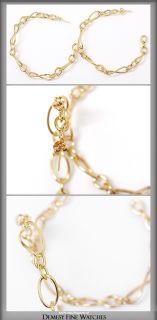 Beautiful 18K Yellow Gold Very Large Chain Link Hoop Earrings
