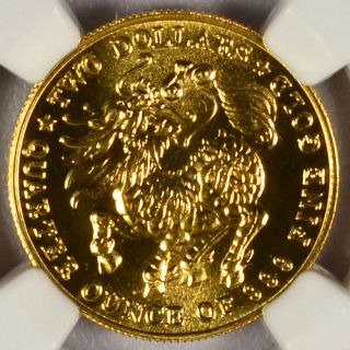 1984 Singapore 1 4 oz Gold $2 Quilin NGC MS 69 Mint State 69 SKU27078
