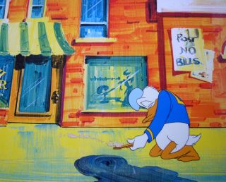 Disney TV Donald Duck Nephew Animation Art Cell Hand Painted