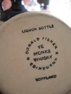 98 Donald Fisher Ye Monks Whisky Jug Edinburgh Scotland